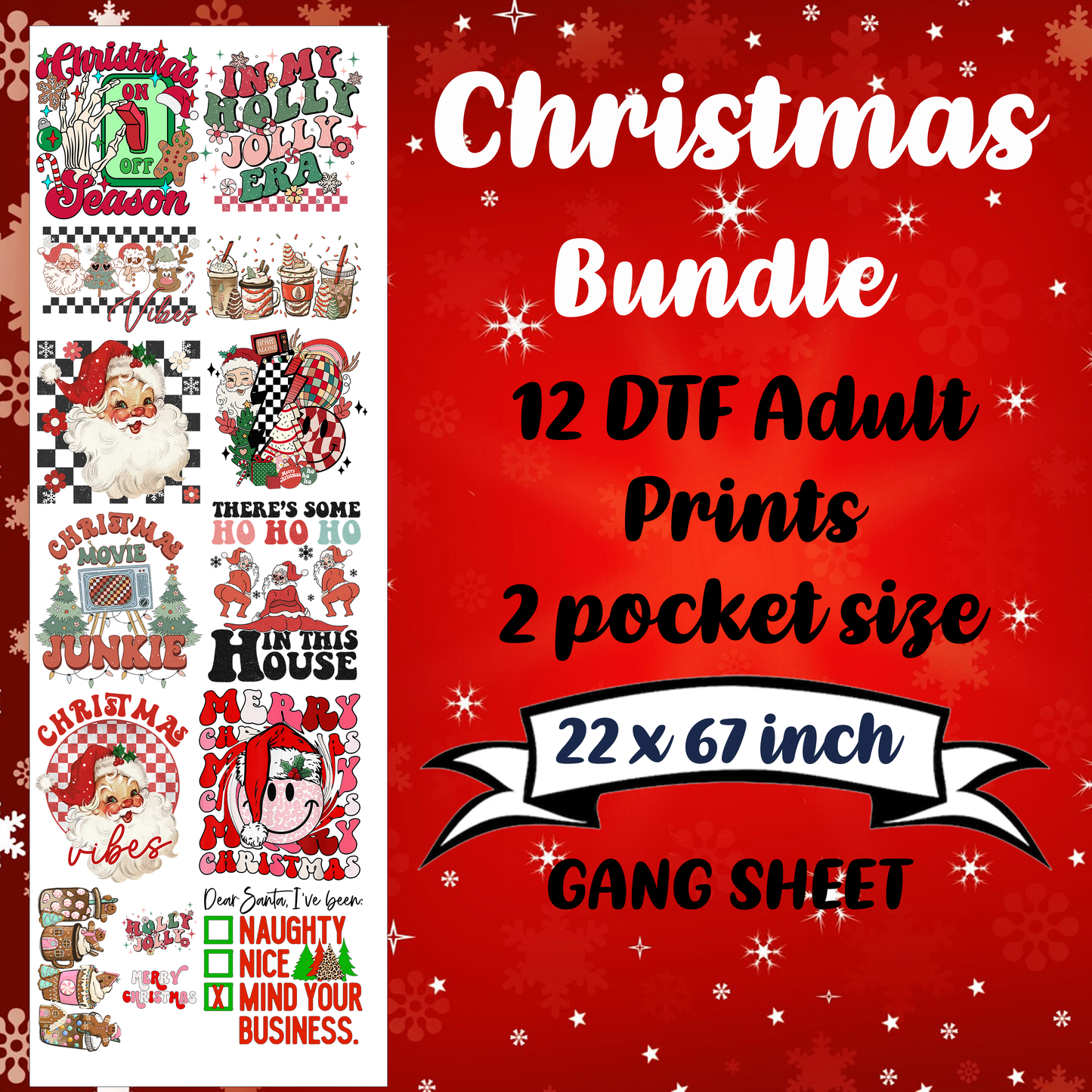 Christmas Premade Gangsheet