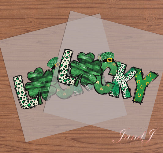 Lucky St Patrick’s Day DTF Transfers Ready To Press, Direct To Film Transfer ,DTF Prints