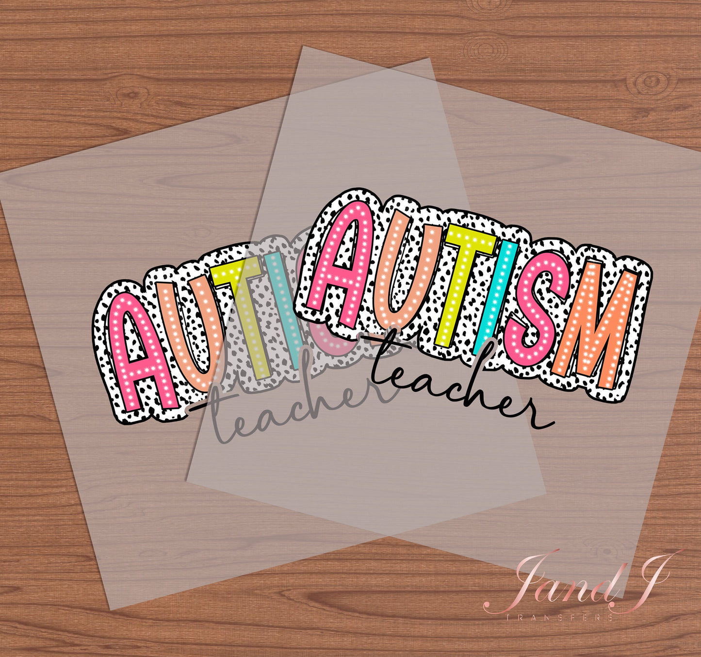 Autism Teacher DTF Transfers Ready To Press, Direct To Film Transfer ,DTF Prints