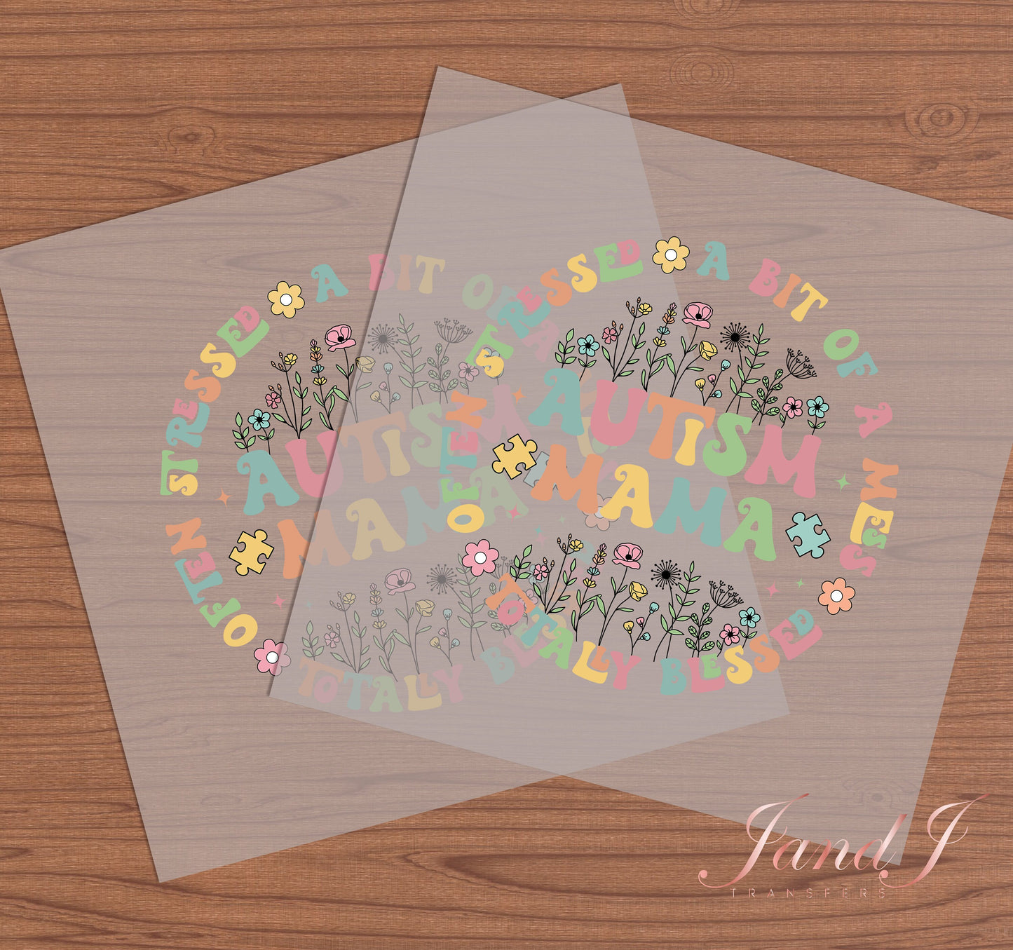 Autism Mama DTF Transfers Ready To Press, Direct To Film Transfer ,DTF Prints