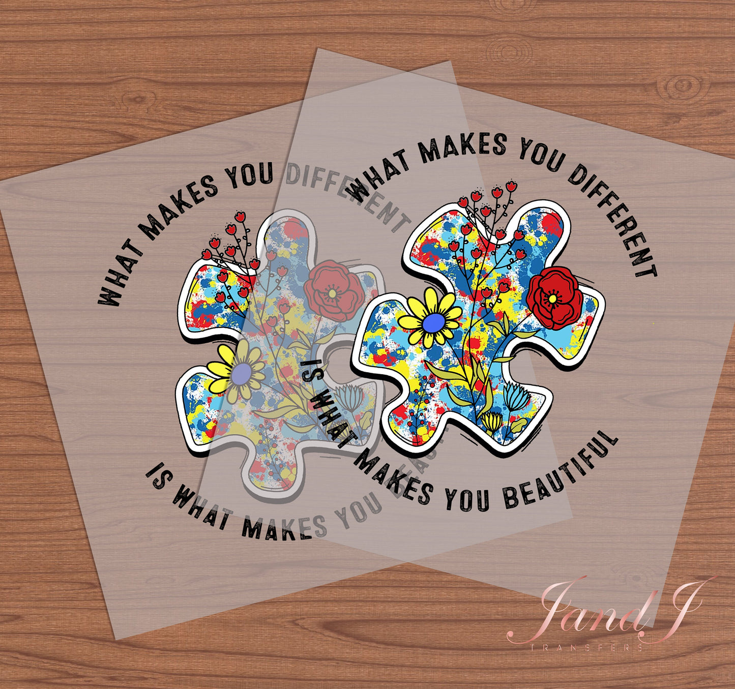 Autism DTF Transfers Ready To Press, Direct To Film Transfer ,DTF Prints