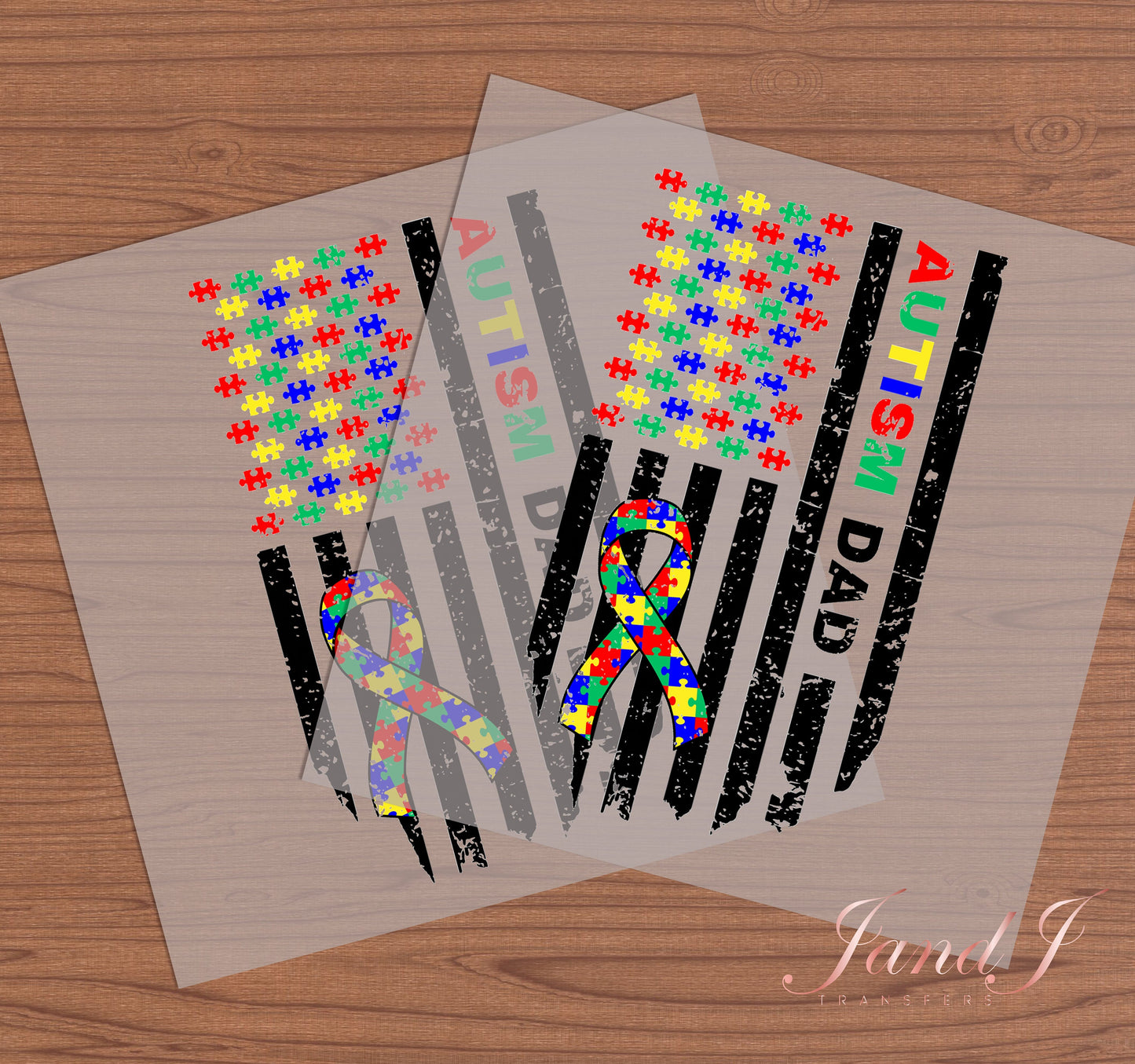Autism Dad DTF Transfers Ready To Press, Direct To Film Transfer ,DTF Prints