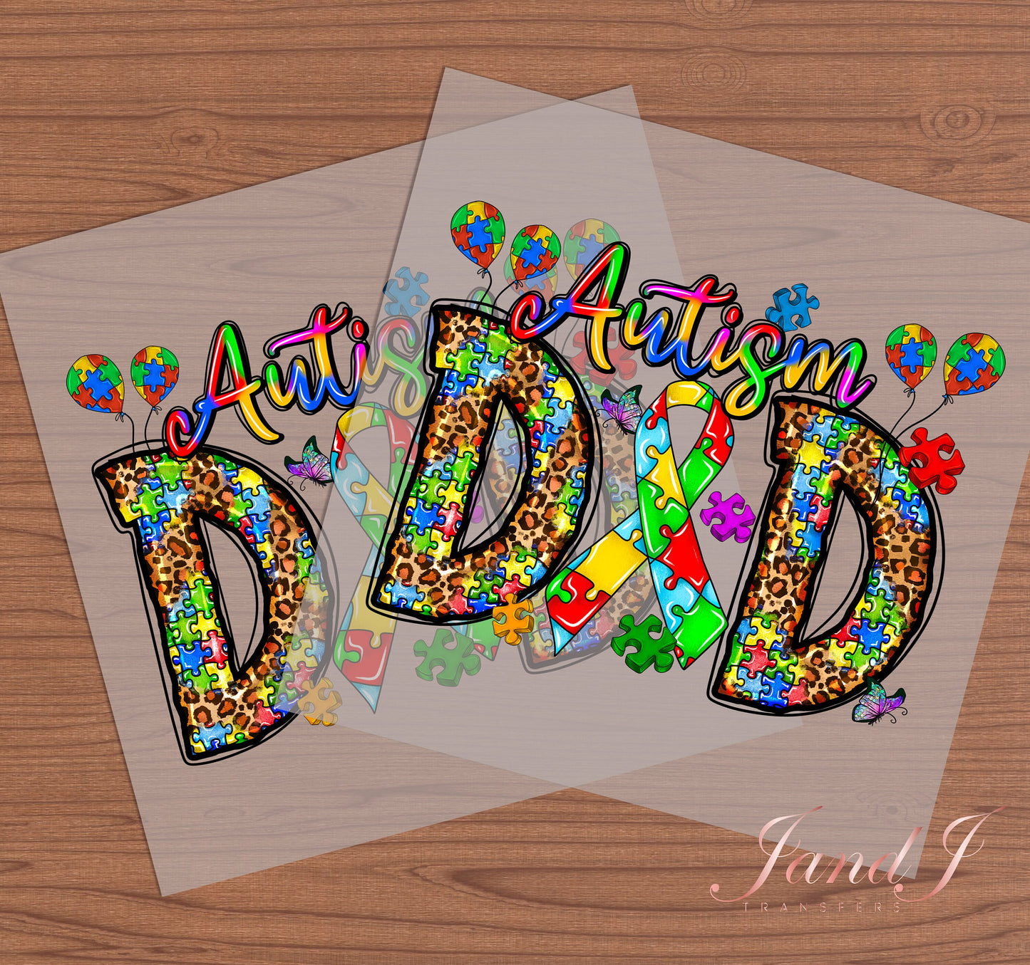 Autism Dad DTF Transfers Ready To Press, Direct To Film Transfer ,DTF Prints