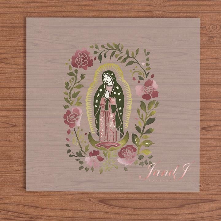 Virgin Mary Guadalupe DTF Hispanic edition, DTF Transfers Ready To Press, Direct To Film Transfer ,DTF Prints