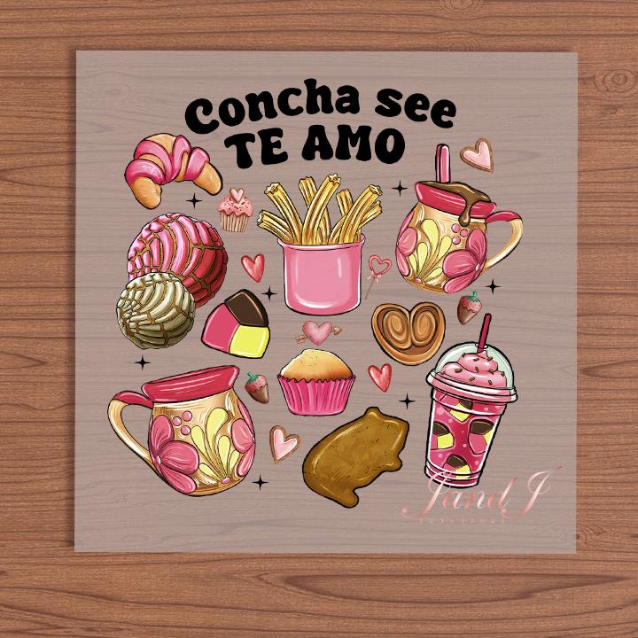 Concha See Te Amo DTF Hispanic edition, DTF Transfers Ready To Press, Direct To Film Transfer ,DTF Prints