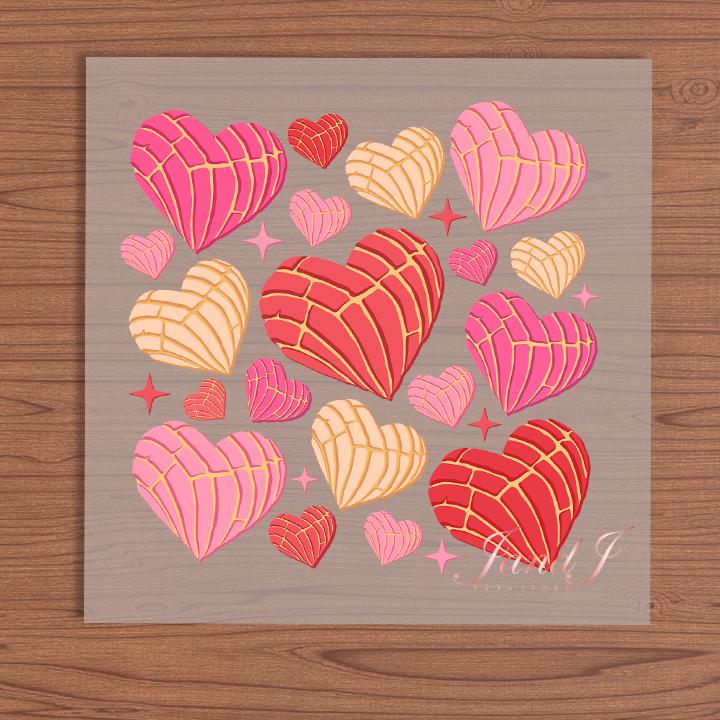 Concha Heart DTF Hispanic edition, DTF Transfers Ready To Press, Direct To Film Transfer ,DTF Prints