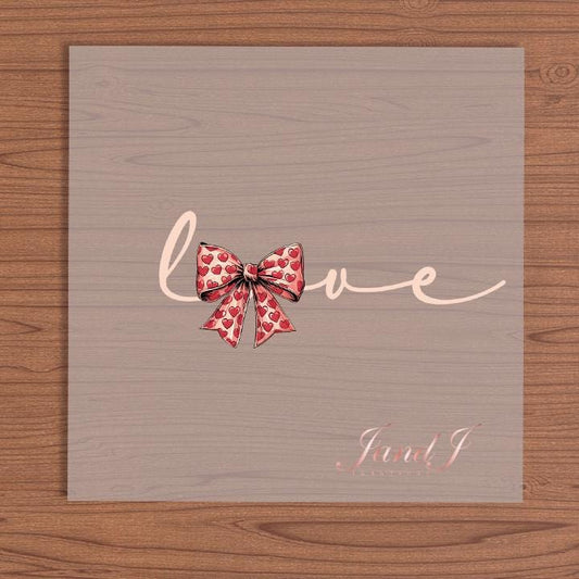 Love Bow Valentine Heart Vibes Transfers Ready To Press, Direct To Film Transfer ,DTF Prints