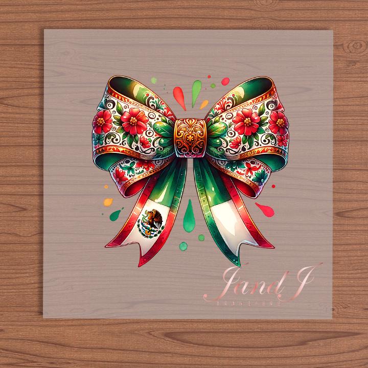 Coquette Bow Floral DTF Transfers Ready To Press, Direct To Film Transfer ,DTF Prints