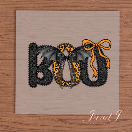 Pumkin Fall Boo Bow Fall Vibes, Fall Autumn Pumkin DTF Transfers Ready To Press, Direct To Film Transfer DTF, DTF Prints, Ready To Press