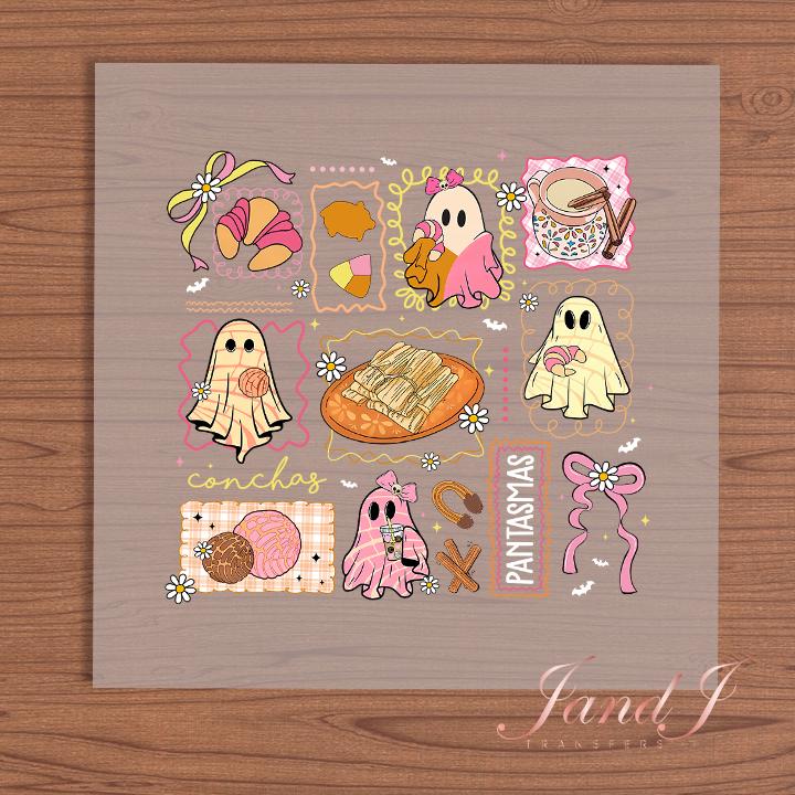 Espooky Vibes Halloween Ghost DTF Transfers Ready To Press, Direct To Film Transfer, DTF Prints, Ready To Press