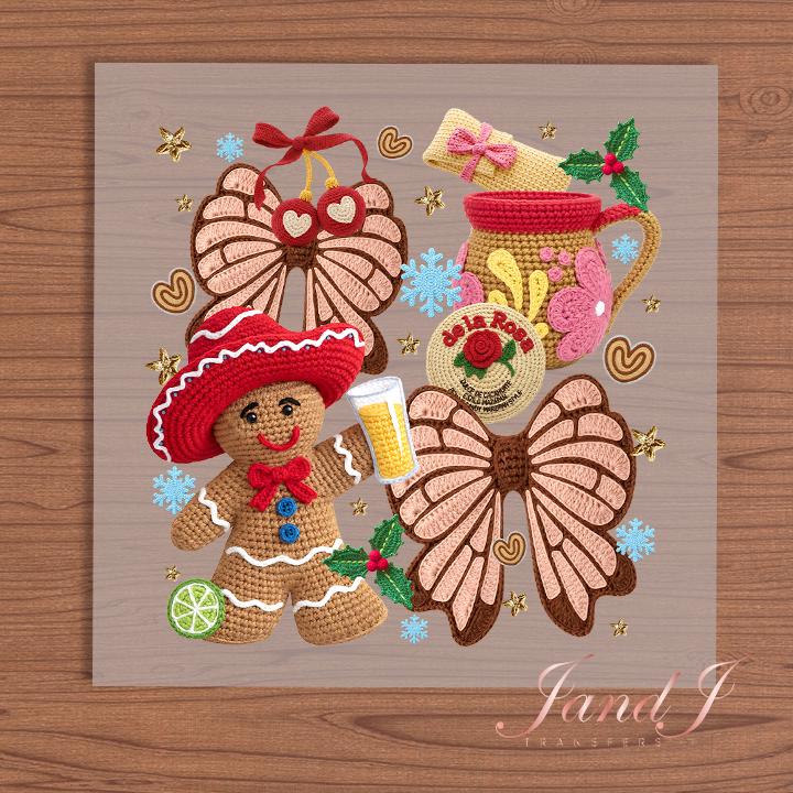 Gingerbread Concha Spanish DTF Transfers Ready To Press, Direct To Film Transfer ,DTF Prints