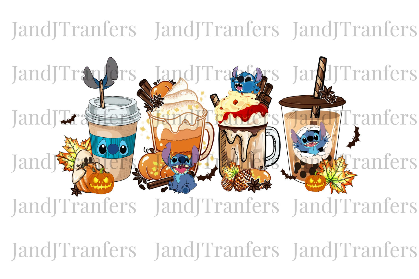 Alien Coffee Cup Latte DTF Transfers Ready To Press, Direct To Film Transfer ,DTF Prints