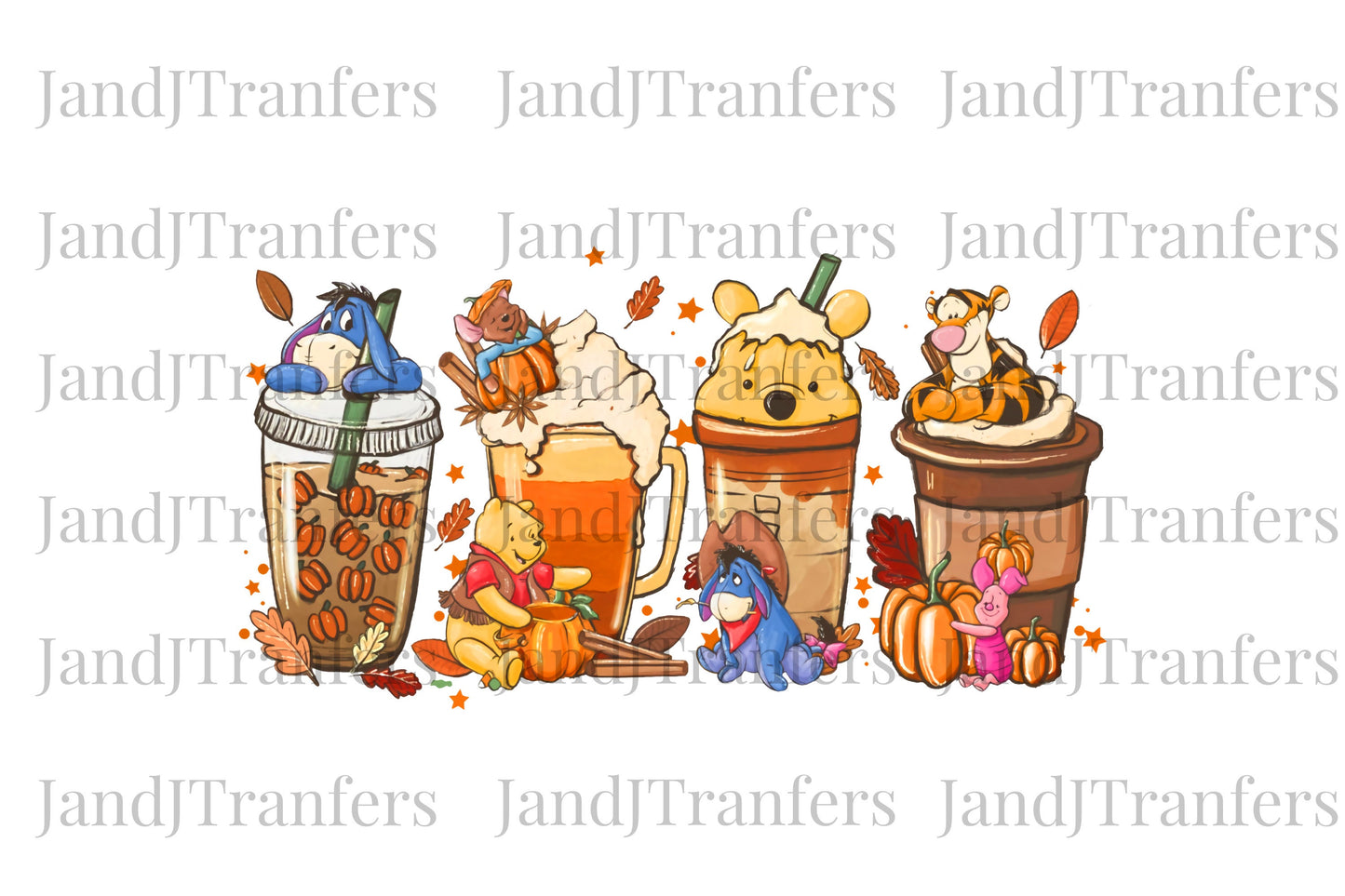 Bear latte DTF Transfers Ready To Press, Direct To Film Transfer ,DTF Prints