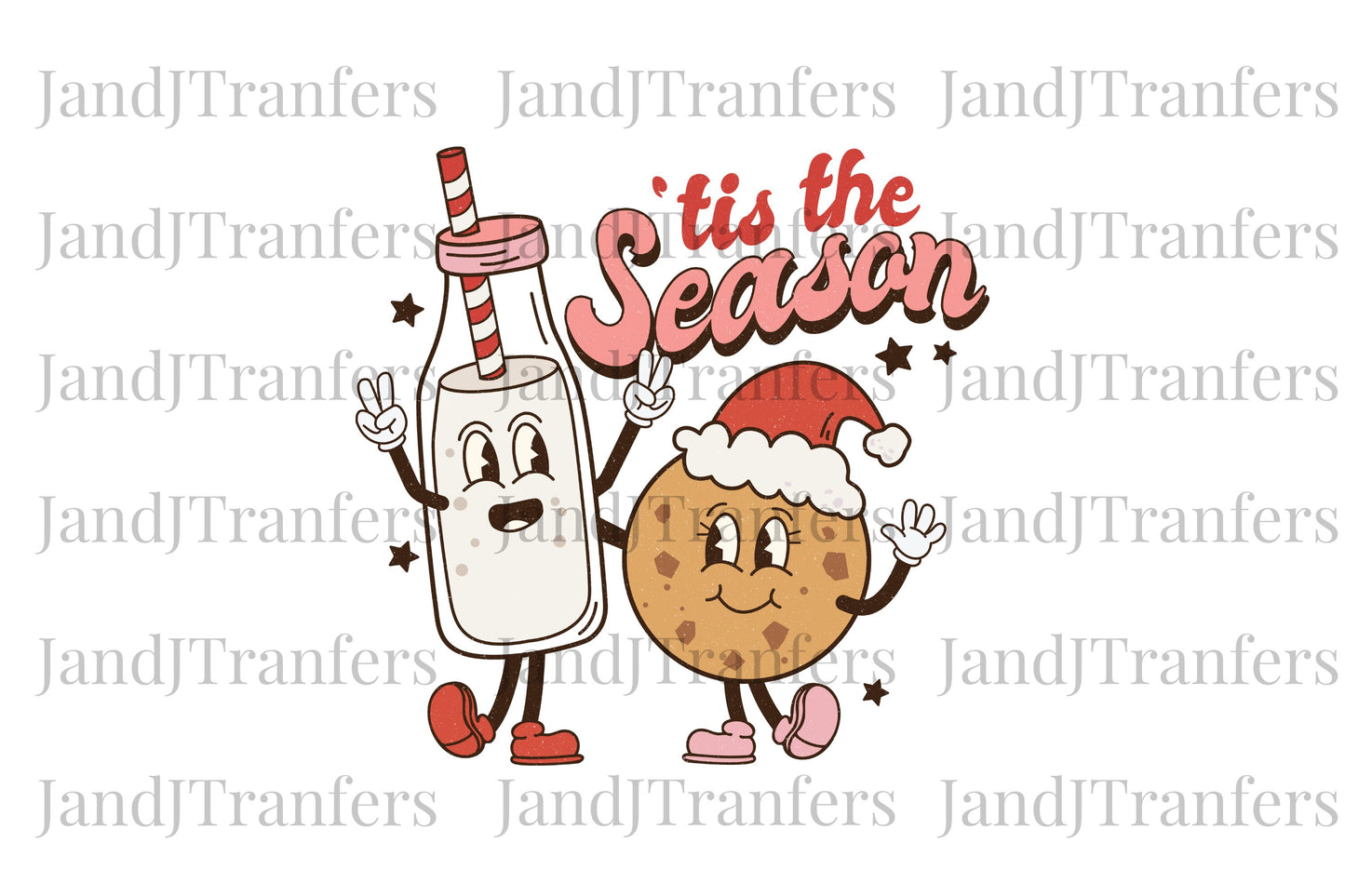 Tis the season DTF, Cookie Milk DTF Transfers Ready To Press, Direct To Film Transfer ,DTF Prints