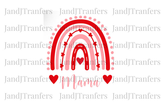 Mama Valentine Rainbow DTF Transfers Ready To Press, Direct To Film Transfer ,DTF Prints