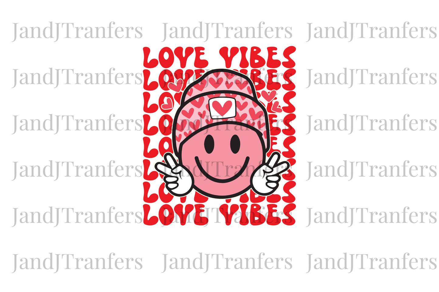 Love vibes DTF Transfers Ready To Press, Direct To Film Transfer ,DTF Prints