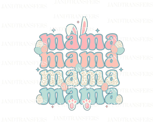 MAMA Easter Bunny DTF Transfers Ready To Press, Direct To Film Transfer ,DTF Prints
