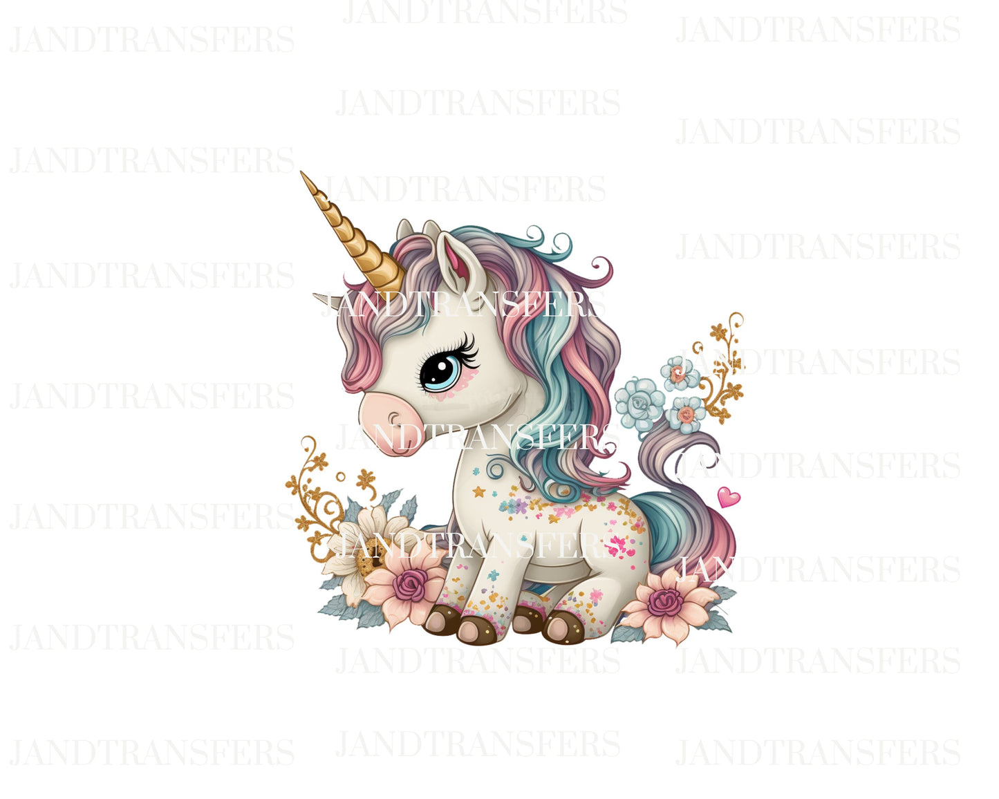 Unicorn Rainbow DTF Transfers Ready To Press, Direct To Film Transfer ,DTF Prints