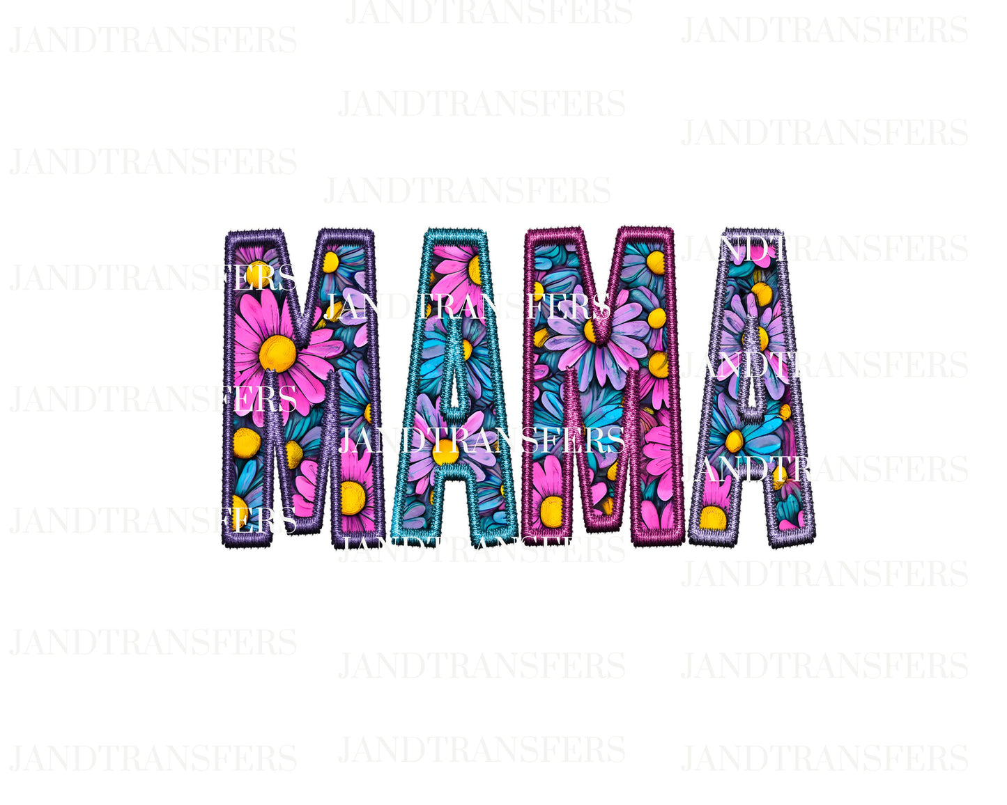 Mama Spring Flower DTF Transfers Ready To Press, Direct To Film Transfer ,DTF Prints