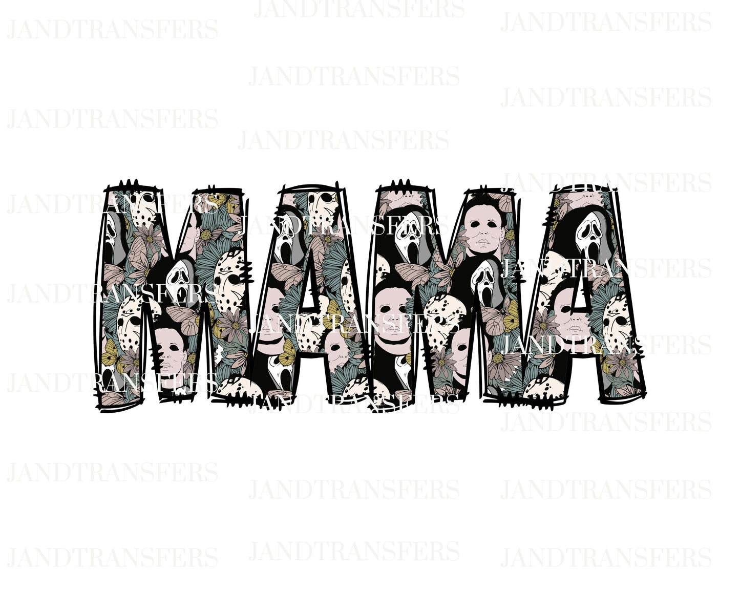 Mamá Horror DTF Transfers Ready To Press, Direct To Film Transfer,, DTF, DTF Prints, Ready To Press Halloween