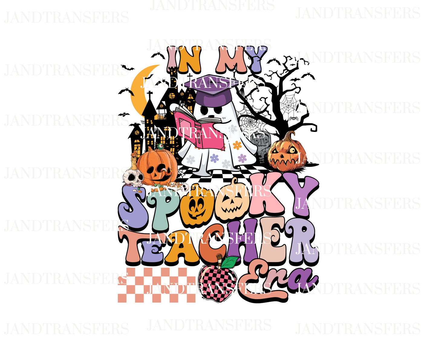 In My Spooky Teacher Era DTF Transfers Ready To Press, Direct To Film Transfer,, DTF, DTF Prints, Ready To Press Halloween