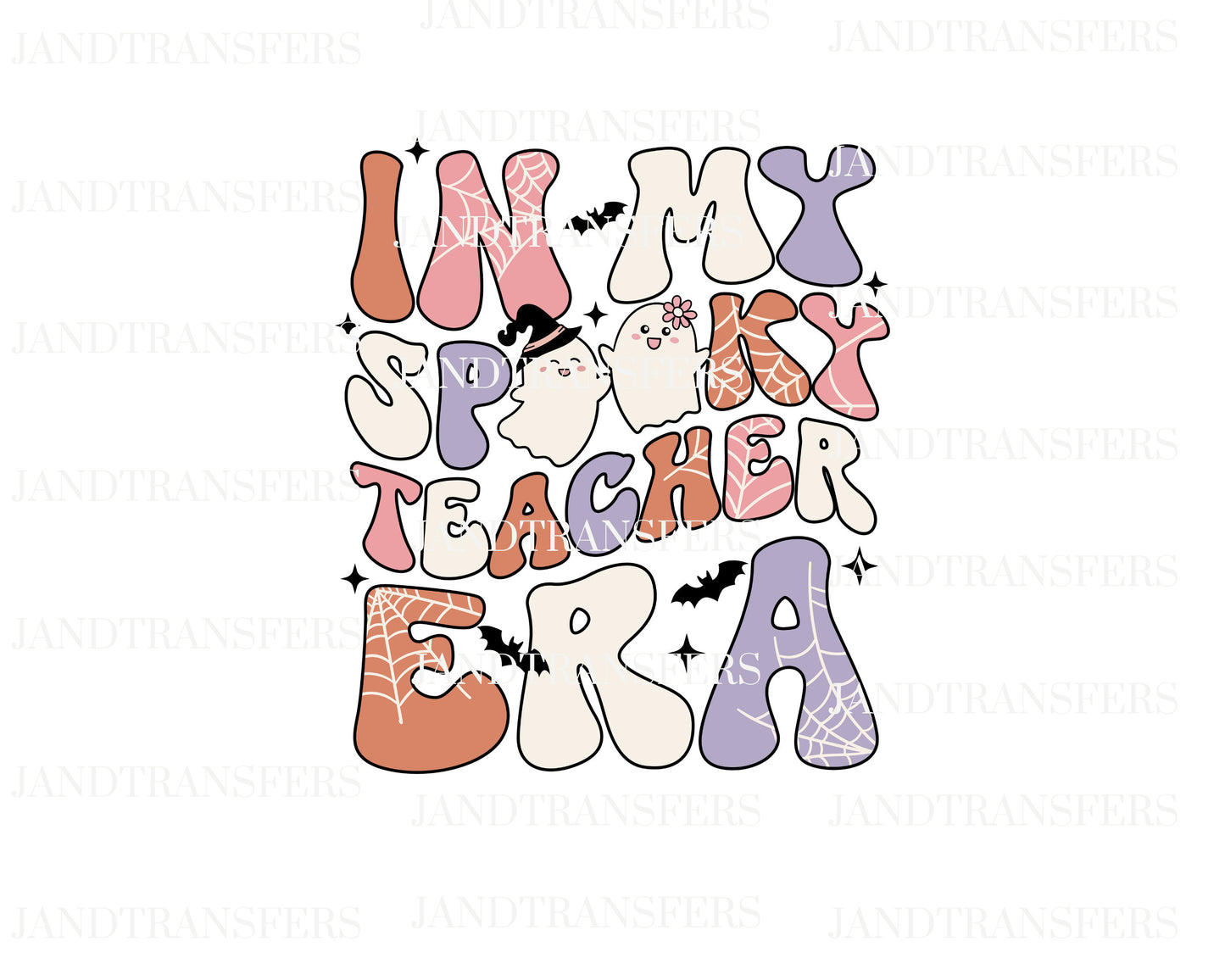 In My Spooky Teacher Era DTF Transfers Ready To Press, Direct To Film Transfer,, DTF, DTF Prints, Ready To Press Halloween