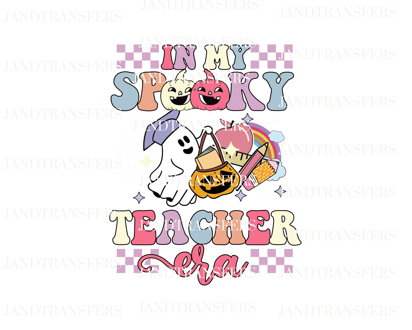 In My Spooky Teacher Era DTF Transfers Ready To Press, Direct To Film Transfer,, DTF, DTF Prints, Ready To Press Halloween