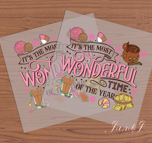 Its The Most Wonderful Time DTF,DTF Transfers Ready To Press, Direct To Film Transfer ,DTF Prints