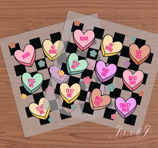 Retro Valentines DTF Transfers Ready To Press, Direct To Film Transfer ,DTF Prints