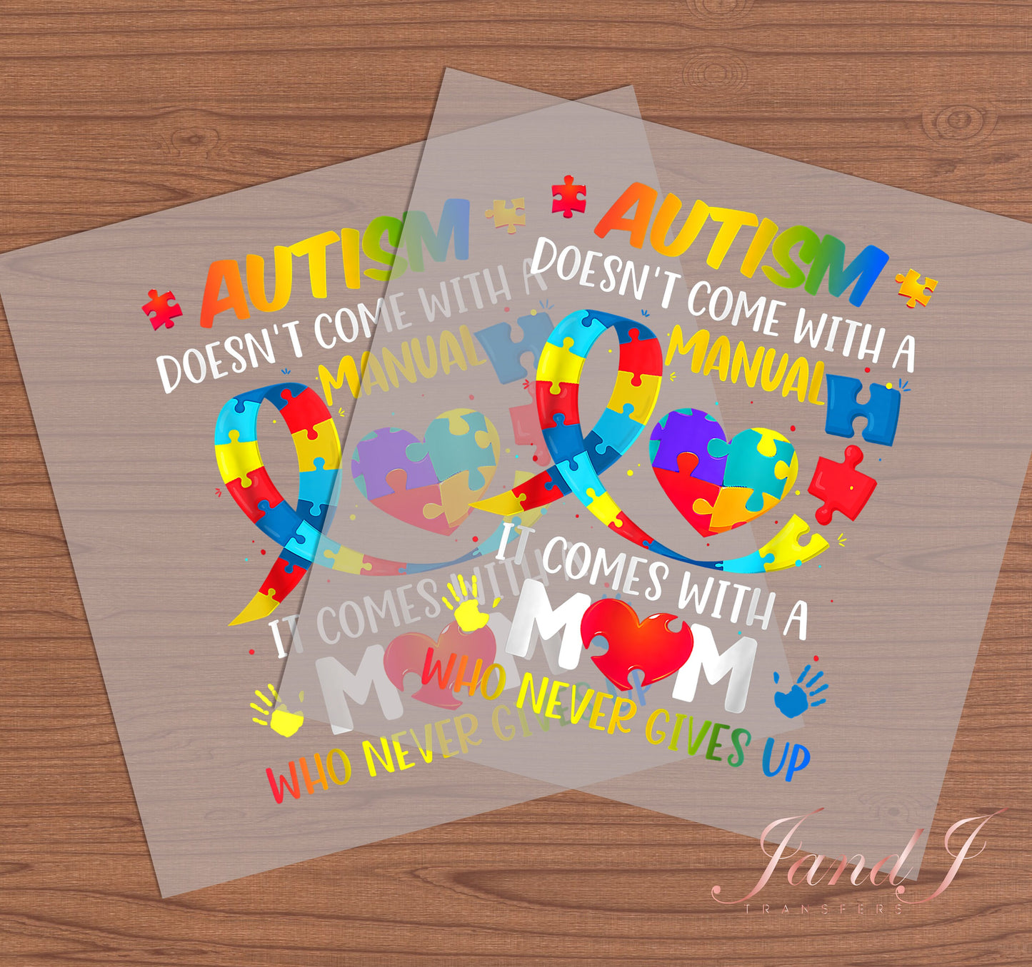 Autism Mom DTF Transfers Ready To Press, Direct To Film Transfer ,DTF Prints