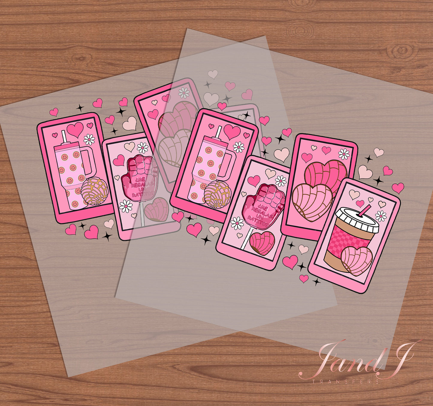 Valentine's Concha Cafecito XOXO DTF Transfers Ready To Press, Direct To Film Transfer ,DTF Prints