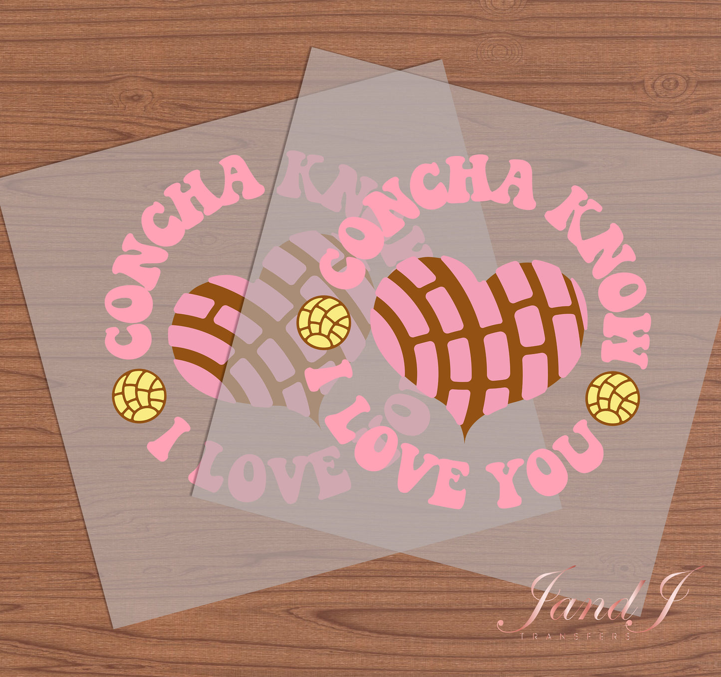 Concha Know I Love You DTF Transfers Ready To Press, Direct To Film Transfer ,DTF Prints