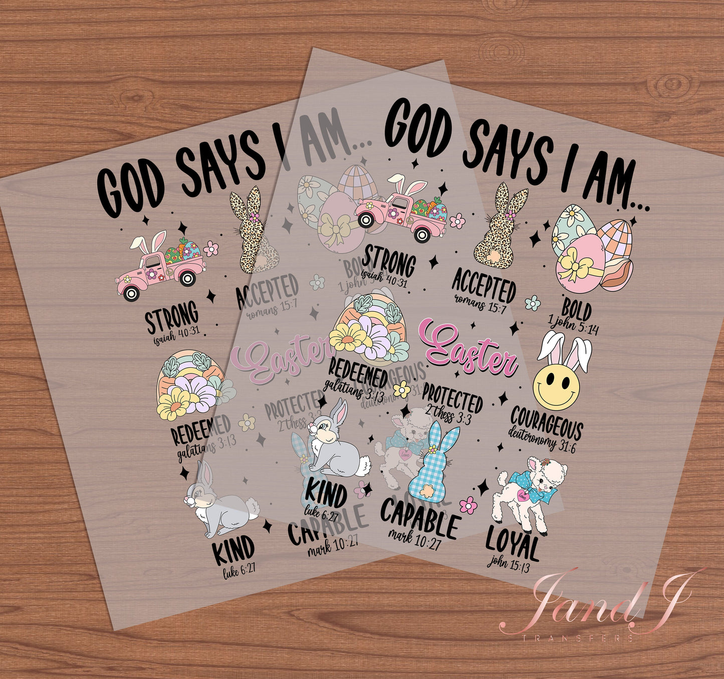 God Says I am DTF Transfers Ready To Press, Direct To Film Transfer ,DTF Prints