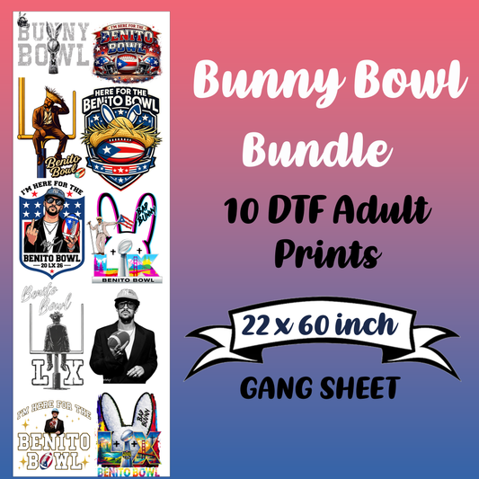 Bunny Bowl Bundle Premade Gang sheet