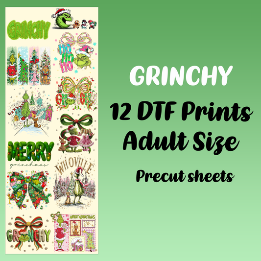 Grinchy Christmas Premade Gang sheet