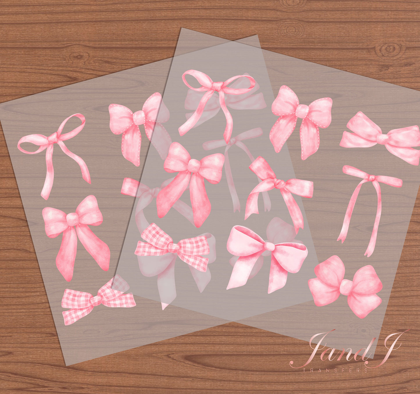 Pink Bow DTF Transfers Ready To Press, Direct To Film Transfer ,DTF Prints