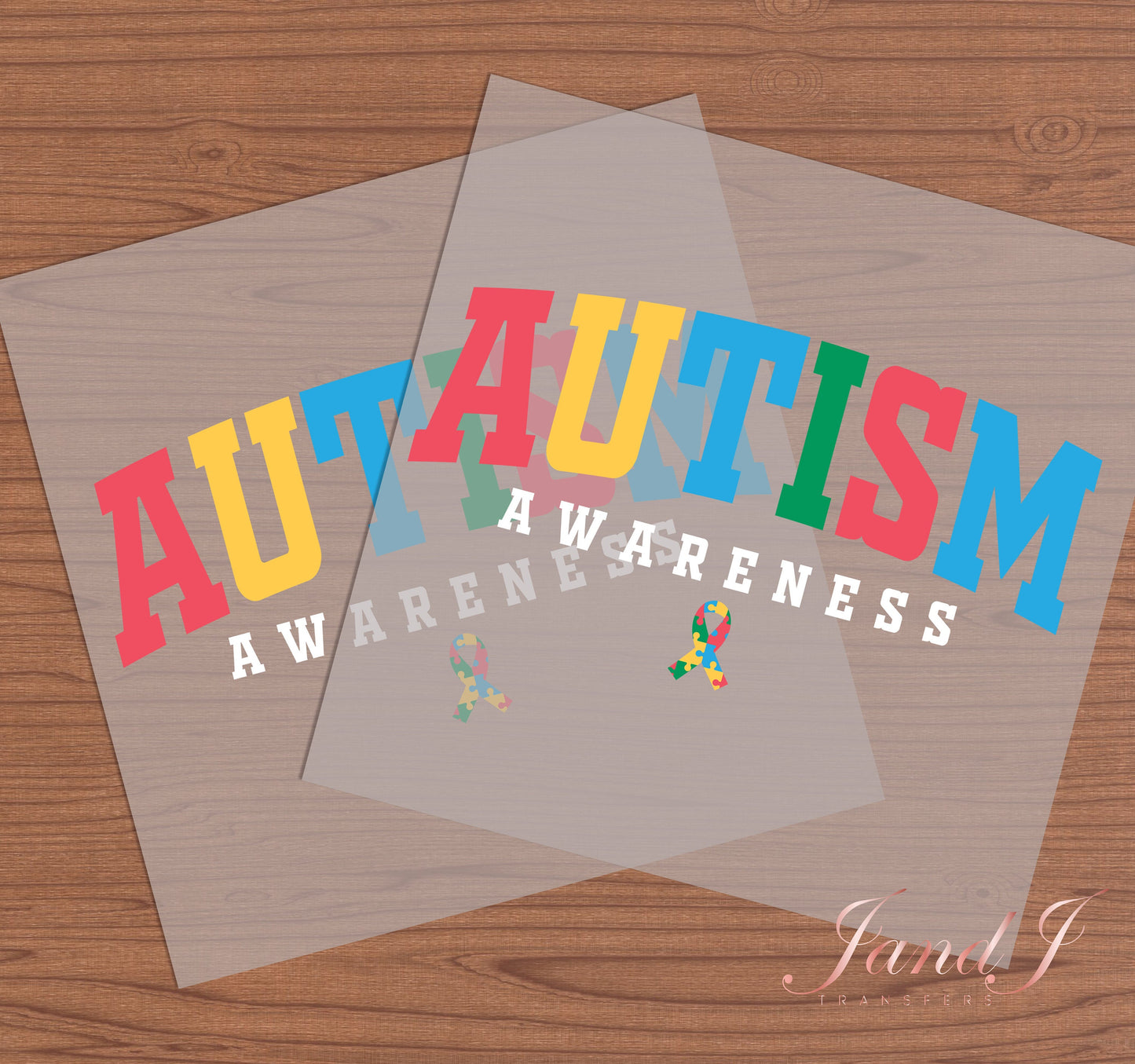 Autism Awareness DTF Transfers Ready To Press, Direct To Film Transfer ,DTF Prints