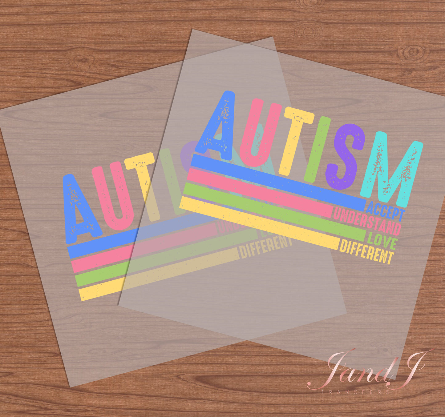 Autism DTF Transfers Ready To Press, Direct To Film Transfer ,DTF Prints