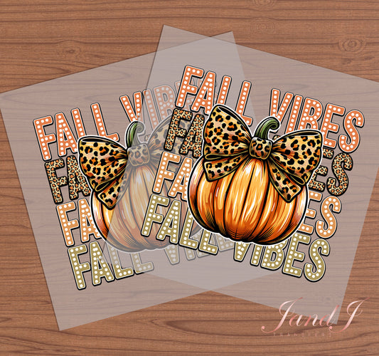 Fall Vibes, Fall Autumn Pumkin DTF Transfers Ready To Press, Direct To Film Transfer DTF, DTF Prints, Ready To Press