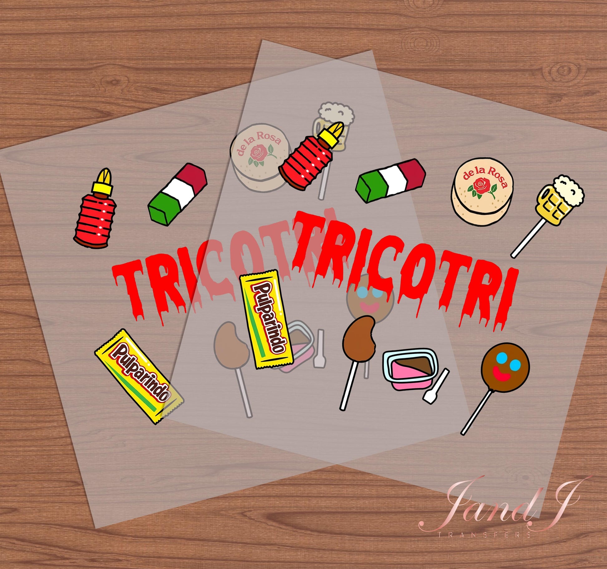 Tricotri Halloween Spanish DTF Transfers Ready To Press, Direct To Film Transfer, DTF Prints, Ready To Press