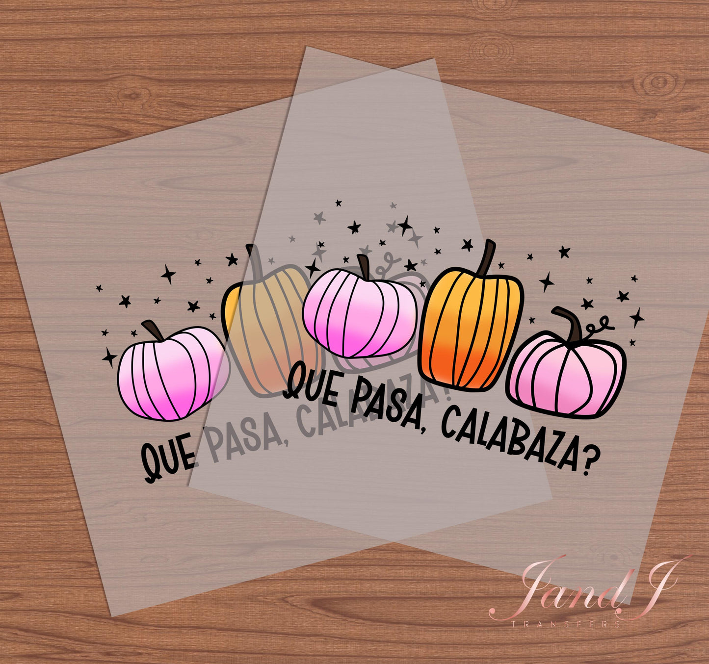 Que Pasa Calabaza Halloween Concha DTF Transfers Ready To Press, Direct To Film Transfer, DTF Prints, Ready To Press