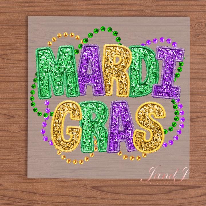 Mardi Gras Bow DTF Transfers Ready To Press, Direct To Film Transfer ,DTF Prints