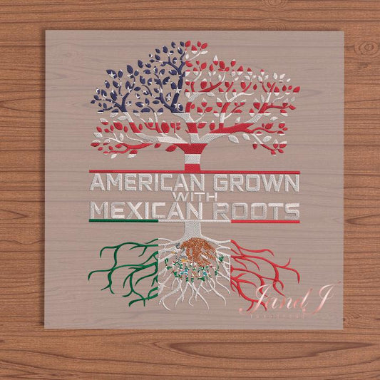 American With Mexican Roots DTF Transfers Ready To Press, Direct To Film Transfer ,DTF Prints