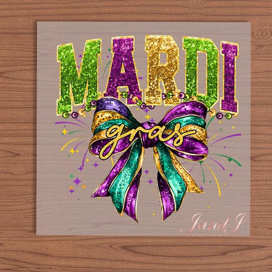 Mardi Gras DTF Transfers Ready To Press, Direct To Film Transfer ,DTF Prints