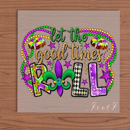 Mardi Gras DTF Transfers Ready To Press, Direct To Film Transfer ,DTF Prints
