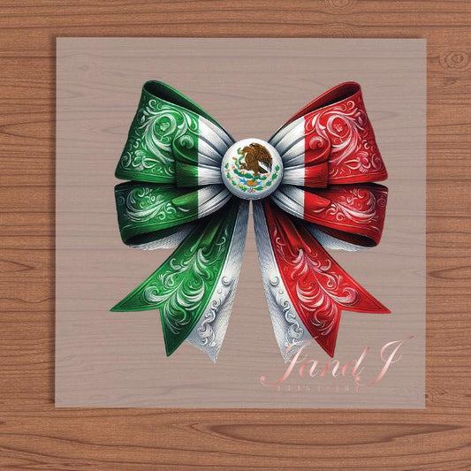 Coquette Bow Mexico DTF Transfers Ready To Press, Direct To Film Transfer ,DTF Prints