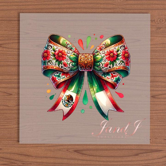 Coquette Bow Floral DTF Transfers Ready To Press, Direct To Film Transfer ,DTF Prints