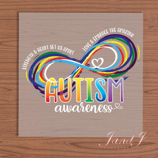 Autism Awareness DTF Transfers Ready To Press, Direct To Film Transfer ,DTF Prints