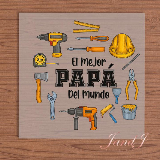 El Mejor Papa Del Mundo DTF Transfers Ready To Press, Direct To Film Transfer ,DTF Prints