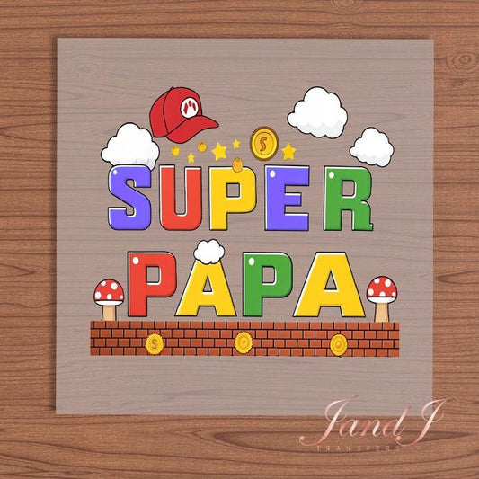 Super Papa DTF Transfers Ready To Press, Direct To Film Transfer ,DTF Prints